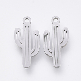 201 Stainless Steel Pendants, Laser Cut Pendants, Cactus
