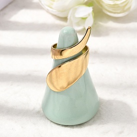 Нерегулярный виток 304 открытые кольца-манжеты из нержавеющей стали для женщин