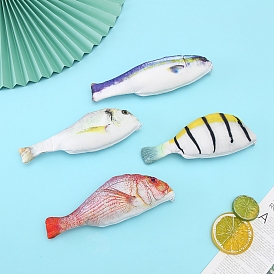 Fish Shape Imitation Leather Pen Case Bag with Zipper, Pencil Pouch for Office School Students