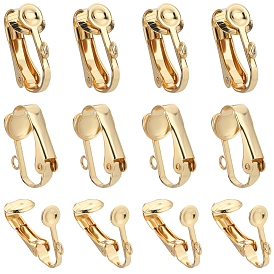 40шт. 304 фурнитура для сережек-клипс из нержавеющей стали, с петлями, для не проколотых ушей