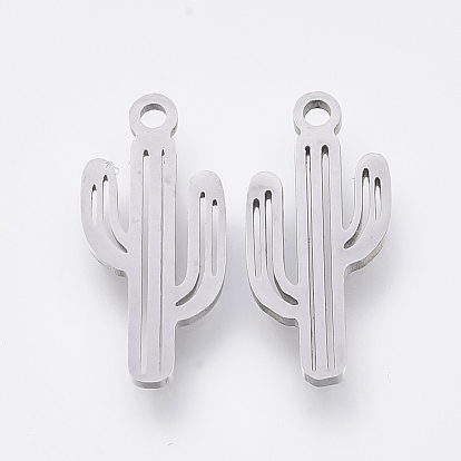201 Stainless Steel Pendants, Laser Cut Pendants, Cactus