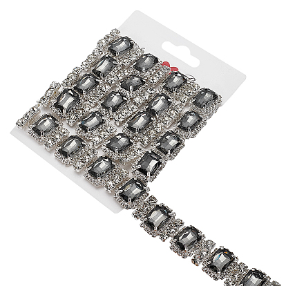 1 прямоугольные железные цепочки со стразами, для пошива свадебного украшения