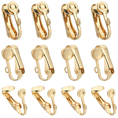 40шт. 304 фурнитура для сережек-клипс из нержавеющей стали, с петлями, для не проколотых ушей