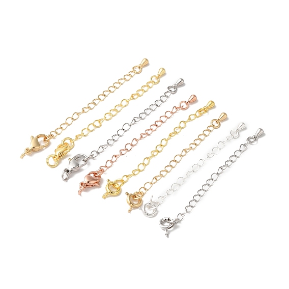 Латунные концы стойки с цепочкой и застежками, долговечный, без свинца и без кадмия, слеза