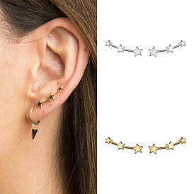 Minimalist Star Stud Earrings for Women, Fashionable Ear Jewelry in European and American Style