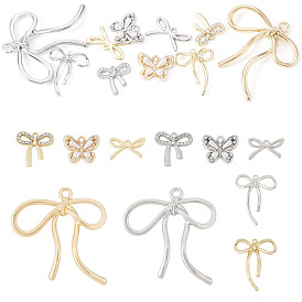 10 шт 10 стили подвески из сплава, бантом