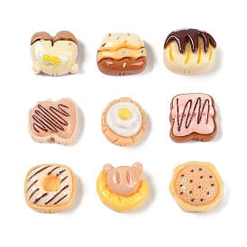 Opaque Resin Imitaion Food Decoden Cabochons, Chocolate Bread