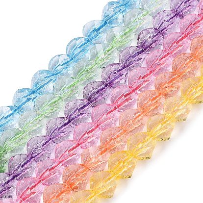 Хрустящие прозрачные стеклянные бусины нити, твист, граненые