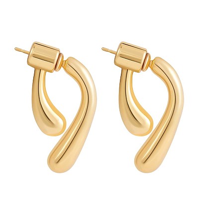Alloy Twist Dangle Stud Earrings for Women