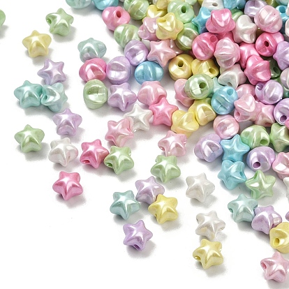 Непрозрачные акриловые бусины с имитацией жемчуга, звезда