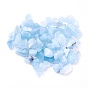 Natural Aquamarine Beads, Undrilled/No Hole, Chips