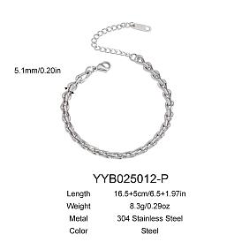 Браслеты из нержавеющей стали для унисекс, цвет нержавеющей стали