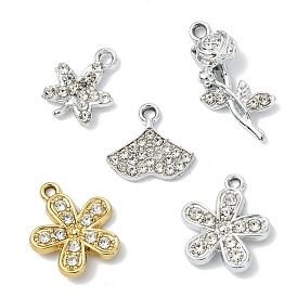 Сплава кристалла горный хрусталь подвески, , uv покрытие, золотые / платиновые