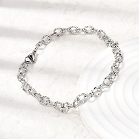 201 трос из нержавеющей стали цепи браслеты, овальные