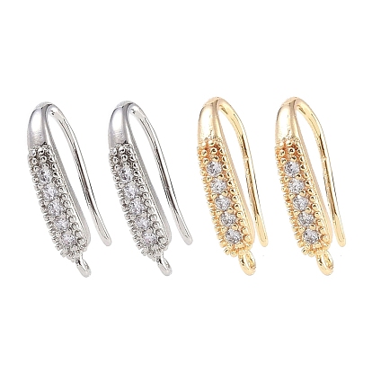 Латунные крючки для серьги из чистого циркония, проволока для ушей с петлями, рыболовный крючок