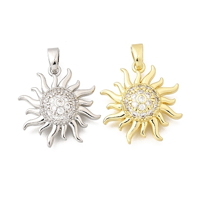 Латунные подвески с фианитами, солнечные чары, долговечный