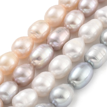 Нити из натурального культивированного пресноводного жемчуга, рис