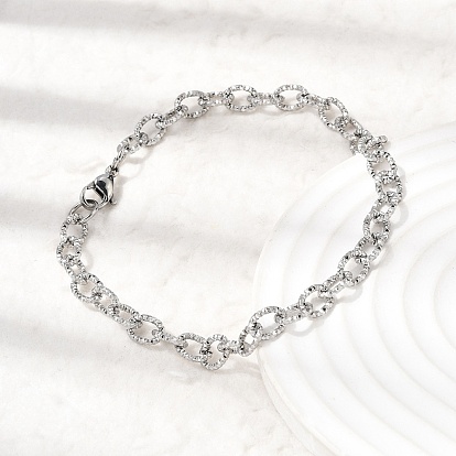 201 трос из нержавеющей стали цепи браслеты, овальные