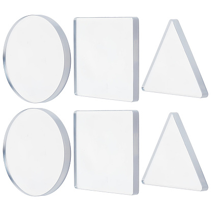 3шт. силиконовых гелевых печатных пластин для творчества и рукоделия, разнообразные