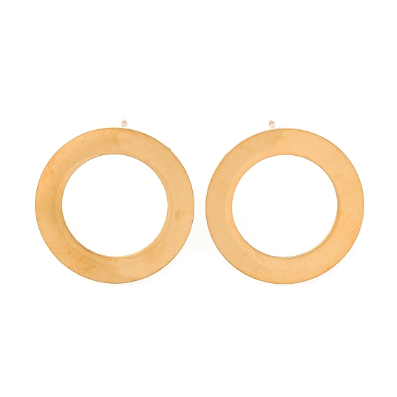 304 Выводы серьги из нержавеющей стали шпилька, плоско-круглые, ионное покрытие (ip)