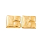 Ion Plating(IP) 304 Stainless Steel Stud Earrings for Women, Textured Square