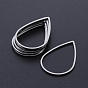 201 Stainless Steel Linking Rings, Laser Cut, Teardrop