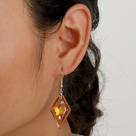 Fashionable and Simple Butterfly Earrings - European and American Style, Sparkling Ear Jewelry.