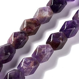 Natural Amethyst Beads Strands, Faceted, Rhombus