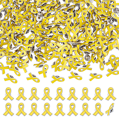 200 шт. эмалевые значки с ленточкой для информирования, Броши из платинового сплава для рюкзака