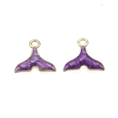 Pendentifs en émail , Queue de baleine en forme, or et de lumière