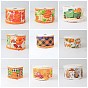 6 Yards Thanksgiving Day Printed Polyester Fuzzy Edge Ribbons, Flat