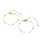 Handmade Brass Cable Chains Bracelets Making Accessories, with Cable Chain & Curb Chain, 304 Stainless Steel Jump Rings, Lobster Claw