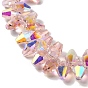 AB Color Plated Electroplate Beads Strands, Faceted, Rhombus