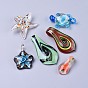 Pendentifs au chalumeau faits à la main, formes mixtes