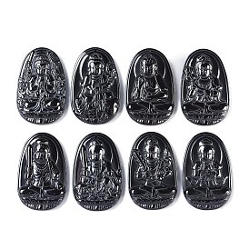 Synthetic Non-Magnetic Hematite Pendants, Figure of God Charms