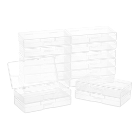 Boîte de contenants de stockage de perles en plastique, rectangle