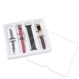 4-деревянные футляры для хранения ремешков для часов с видимой крышкой, квадратный