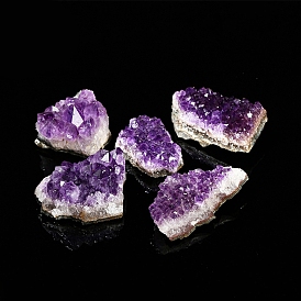 Natural Amethyst Sculpture Display Decorations, for Home Office Desk, Nuggets