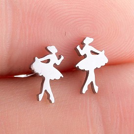 Ballet Girl Earrings - Cute and Sweet Christmas Mini Earrings Jewelry.