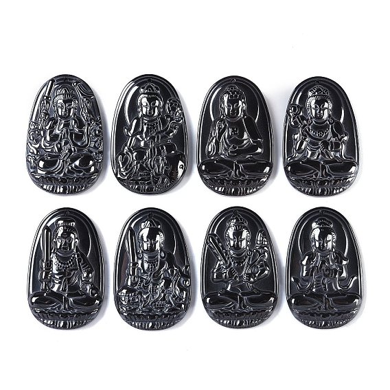 Synthetischen, nicht-magnetischen Hämatit-Anhänger, Figur des Gottes Charms