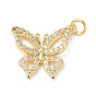 Латунные микро проложить кубического циркония подвески, без кадмия и без свинца, бабочки прелести, с целью перехода в кольце