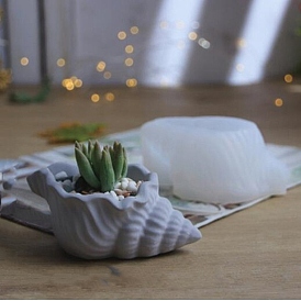 DIY Conch Shape Succulent Planter Silicone Molds, Vase Molds, Resin Casting Molds, for UV Resin, Epoxy Resin Craft Making