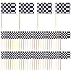 7пакеты, бумажный гоночный флаг, вкладыш для торта, украшение, с палкой, для украшения торта на день рождения