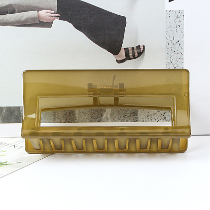 Квадратная элегантная заколка для волос на весну и лето, матовый полый дизайн