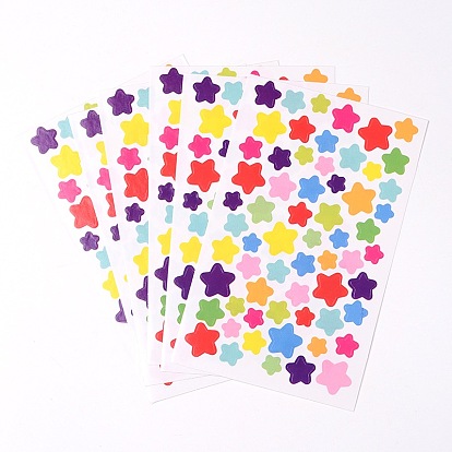 Star Pattern DIY Cloth Picture Stickers, 15x9.4cm, about 6pcs/bag