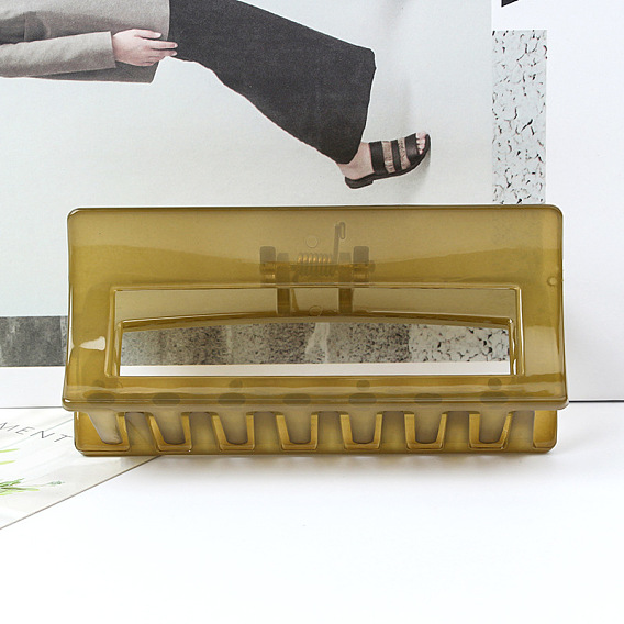 Квадратная элегантная заколка для волос на весну и лето, матовый полый дизайн