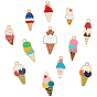 48 шт 12 стили подвески из сплава эмали, мороженое прелести