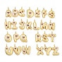 Brass Enamel Pendants, Letter A~Z Charms