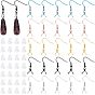 50 шт. 5 стиль 304 крючки для серег из нержавеющей стали, с поручителями, с 50 пластиковыми ушными гайками