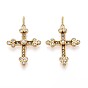 304 подвески из нержавеющей стали, со стразами, крестик